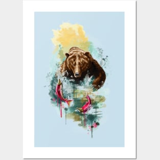 The Bear Fishing Posters and Art